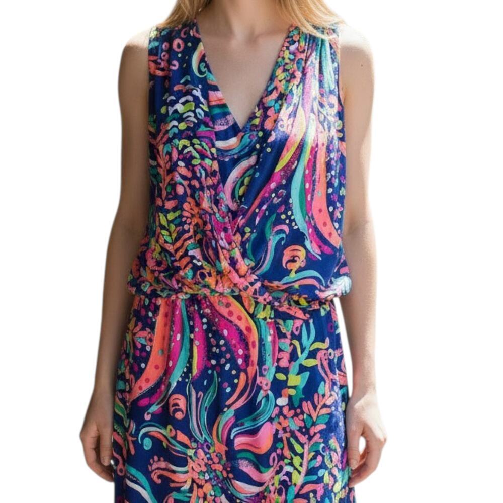 Women's Lilly Pulitzer Beach Loot V-Neck Above the Knee Dress Sleeveless XS